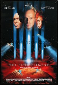 6r644 FIFTH ELEMENT DS 1sh 1997 Bruce Willis, Milla Jovovich, Oldman, directed by Luc Besson!