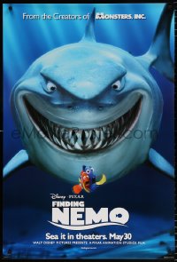 6r645 FINDING NEMO advance DS 1sh 2003 best Disney & Pixar animated fish movie, huge image of Bruce!