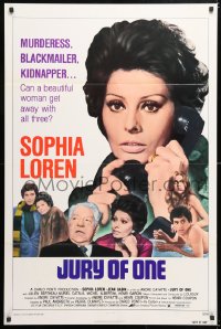 6r731 JURY OF ONE 1sh 1975 Verdict, Sophia Loren, Jean Gabin, Andre Cayatte!