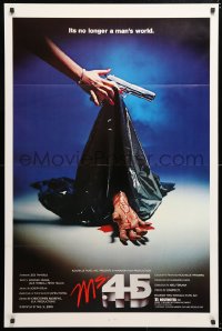 6r801 MS. .45 1sh 1981 Abel Ferrara cult classic, cool body bag image and bloody hand!