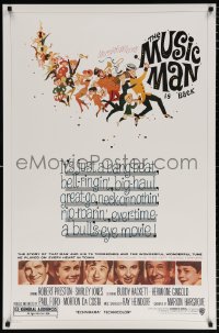 6r803 MUSIC MAN 1sh R1970s Robert Preston, Shirley Jones, art of parade, classic musical!
