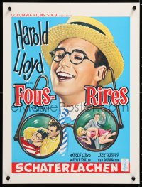 6r149 FUNNY SIDE OF LIFE 16x21 REPRO poster 1990s great wacky artwork of Harold Lloyd!