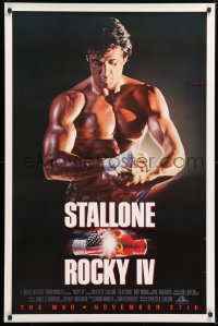 6r862 ROCKY IV advance 1sh 1985 different close up of heavyweight boxing champ Sylvester Stallone!