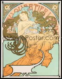 6r083 ALPHONSE MUCHA 24x31 art print 1981 Au-Quartier-Latin, gorgeous woman by the artist!