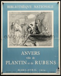 6r171 ANVERS VILLE DE PLANTIN ET DE RUBENS 18x23 French museum/art exhibition 1954 great art!
