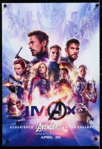 6r142 AVENGERS: ENDGAME IMAX mini poster 2019 Marvel Comics, cool montage with Hemsworth & top cast!