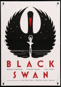 6r363 BLACK SWAN 17x23 special poster 2010 REPRODUCTION of ballet deco artwork by La Boca!