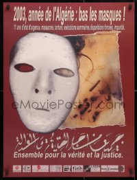 6r380 ENSEMBLE POUR LA VERITE ET LA JUSTICE 24x32 French special poster 2003 image of a mask!