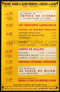 6r299 GRANDE SAISON DU CASINO MUNICIPAL 16x24 French stage poster 1953 the Municipal Casino!