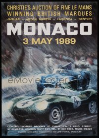 6r433 MONACO white title 21x30 English special poster 1989 of race cars racing through Monte Carlo!