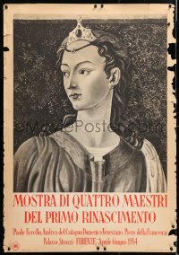 6r195 MOSTRA DI QUATTRO MAESTRI DEL PRIMO RINASCIMENTO 27x39 Italian museum/art exhibition 1954