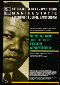 6r437 NEDERLAND LOOPT DE HOOP TEGEN APARTHEID 16x22 Dutch special poster 1988 Nelson Mandela!