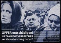 6r441 OPFER ENTSCHADIGEN 17x23 German special poster 2000s Nazi war criminals take responsibility!