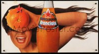 6r131 SAN PELLEGRINO ARANCIATA 15x28 Italian advertising poster 1990s orange soda!