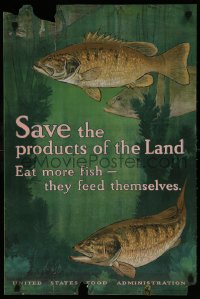 6r017 SAVE THE PRODUCTS OF THE LAND 20x30 WWI war poster 1918 great Charles Livingston Bull art!
