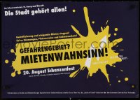 6r469 SQUAT THE CITY 17x23 German special poster 2000s anarchist, autonomist, socialist movements!