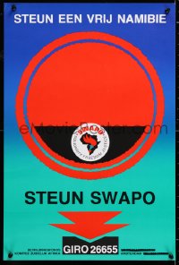 6r475 STEUN SWAPO 16x24 Dutch special poster 1990s South-West Africa People's Organization!