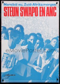 6r476 STEUN SWAPO EN ANC 17x23 Dutch special poster 1990s South-West Africa People's Organization!