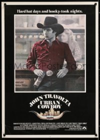 6r483 URBAN COWBOY 17x24 special poster 1980 great image of John Travolta in cowboy hat at bar!