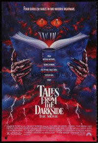 6r920 TALES FROM THE DARKSIDE DS 1sh 1990 George Romero & Stephen King, creepy art of demon!
