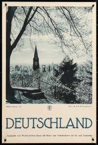 6r060 DEUTSCHLAND Freiburg style 20x29 German travel poster 1930s great images from Germany!
