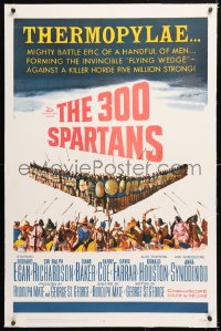 6s035 300 SPARTANS linen 1sh 1962 Richard Egan in Ancient Greece, The mighty battle of Thermopylae!