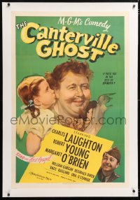 6s076 CANTERVILLE GHOST linen 1sh 1944 Laughton, Margaret O'Brien, by Oscar Wilde & Jules Dassin!
