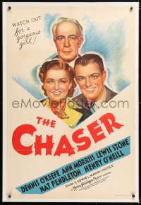 6s084 CHASER linen 1sh 1938 art of ambulance chaser Dennis O'Keefe, Lewis Stone & Ann Morriss!