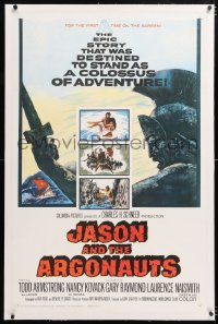 6s191 JASON & THE ARGONAUTS linen 1sh 1963 Harryhausen special effects, Terpning art of Talos!