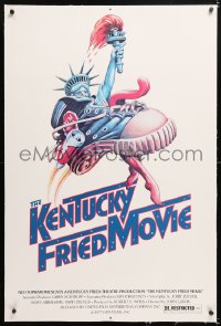 6s202 KENTUCKY FRIED MOVIE linen 1sh 1977 John Landis directed comedy, wacky tennis shoe art!