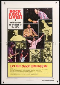 6s215 LET THE GOOD TIMES ROLL linen 1sh 1973 Chuck Berry, Bill Haley, Shirelles & real '50s rockers!