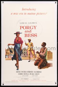 6s281 PORGY & BESS linen 1sh 1959 Sidney Poitier, Dorothy Dandridge & Sammy Davis Jr, TODD-AO!