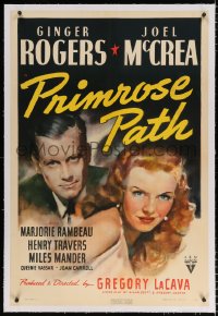 6s284 PRIMROSE PATH linen 1sh 1940 great art of Joel McCrea by beautiful low class Ginger Rogers!