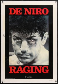 6s293 RAGING BULL linen teaser 1sh 1980 Martin Scorsese, classic Kunio Hagio art of Robert De Niro!