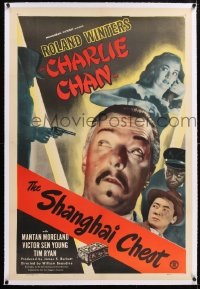 6s314 SHANGHAI CHEST linen 1sh 1948 c/u of Roland Winters as Charlie Chan, Mantan Moreland, Sen Yung