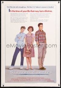 6s318 SIXTEEN CANDLES linen 1sh 1984 Molly Ringwald, Anthony Michael Hall, directed by John Hughes!