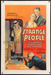 6s333 STRANGE PEOPLE linen 1sh 1933 jury that convicted a man meets one year later to reconsider!