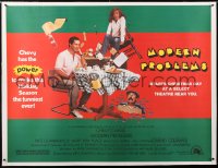 6s009 MODERN PROBLEMS linen subway poster 1981 Chevy Chase, Patti D'Arbanville, different & rare!