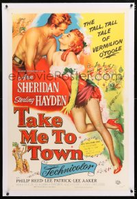 6s338 TAKE ME TO TOWN linen 1sh 1953 sexy Ann Sheridan, Sterling Hayden, Douglas Sirk, Ross Hunter!