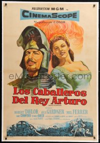 6t367 KNIGHTS OF THE ROUND TABLE linen Argentinean 1954 Robert Taylor as Lancelot, sexy Ava Gardner!