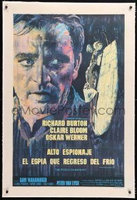 6t379 SPY WHO CAME IN FROM THE COLD linen Argentinean 1965 Richard Burton, John Le Carre, rare!