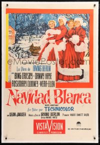 6t388 WHITE CHRISTMAS linen Argentinean 1956 Bing Crosby, Danny Kaye, Clooney, Vera-Ellen, classic!
