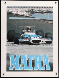 6t211 MATRA linen 27x30 commercial poster 1970s Mecanique Aviation Traction, Molter race car photo!