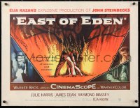 6t009 EAST OF EDEN linen 1/2sh 1955 first James Dean, John Steinbeck, directed by Elia Kazan!