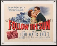 6t010 FOLLOW THE SUN linen 1/2sh 1951 Glenn Ford in the story of Valerie and pro golfer Ben Hogan!