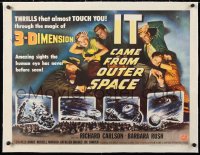6t016 IT CAME FROM OUTER SPACE linen style A 1/2sh 1953 Ray Bradbury, Jack Arnold classic 3D sci-fi!
