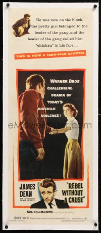 6t047 REBEL WITHOUT A CAUSE linen insert 1955 Nicholas Ray, James Dean, a bad boy from a good family