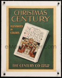 6t178 CENTURY MAGAZINE linen 15x20 advertising poster 1901 for the Christmas issue in colors!