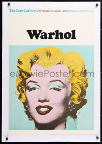 6t072 TATE GALLERY WARHOL linen 20x30 English museum/art exhibition 1971 Andy art of Marilyn Monroe!