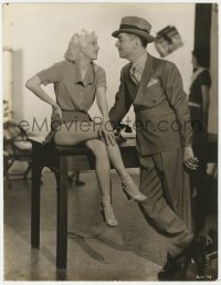 6w141 RECKLESS deluxe 10.25x13.5 still 1935 sexy Jean Harlow showing her legs by William Powell!